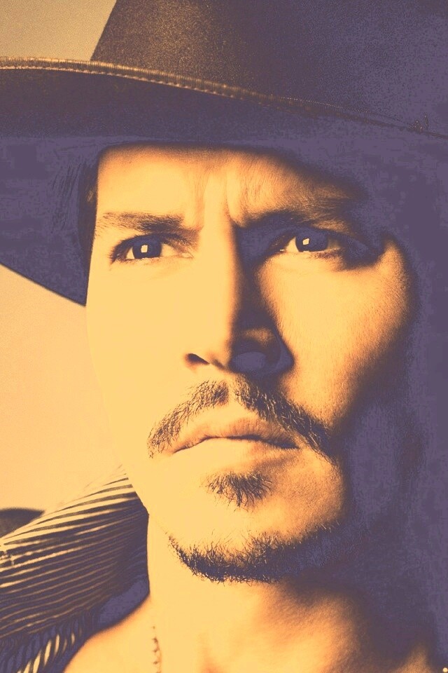 Актер Джонни Депп в широкополой шляпе обои