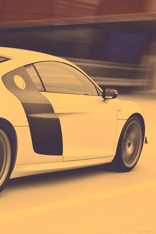 Audi R8 на скоростной трассе обои