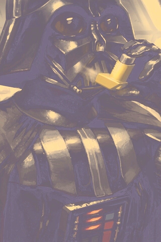 Дарт Вейдер с ингалятором обои