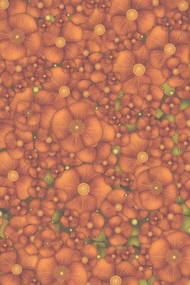 Рисунко с красными цветами обои