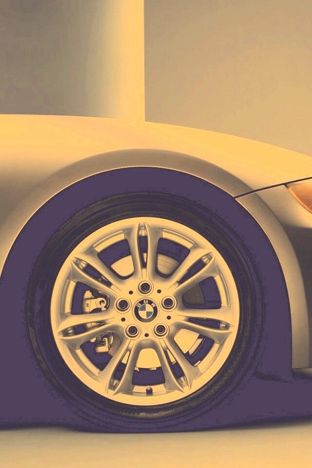 Переднее колесо автомобиля БМВ обои