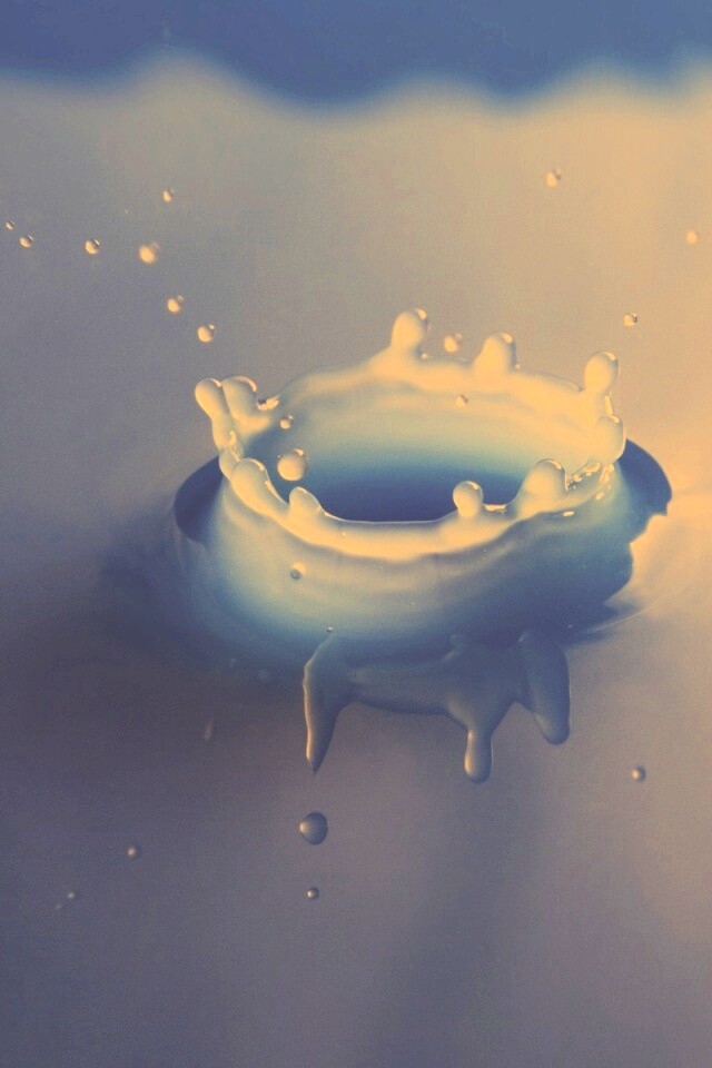 Синий всплеск воды обои