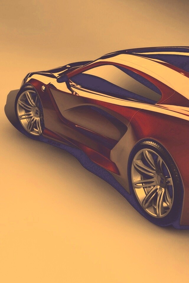 Красный концепт BMW обои