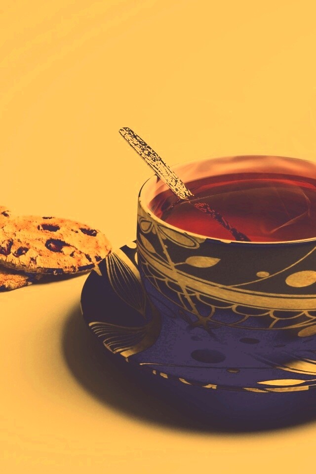 Чаек с печеньками обои