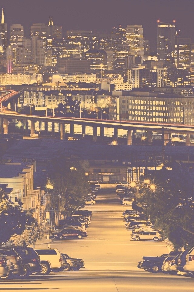 Вечерний город обои