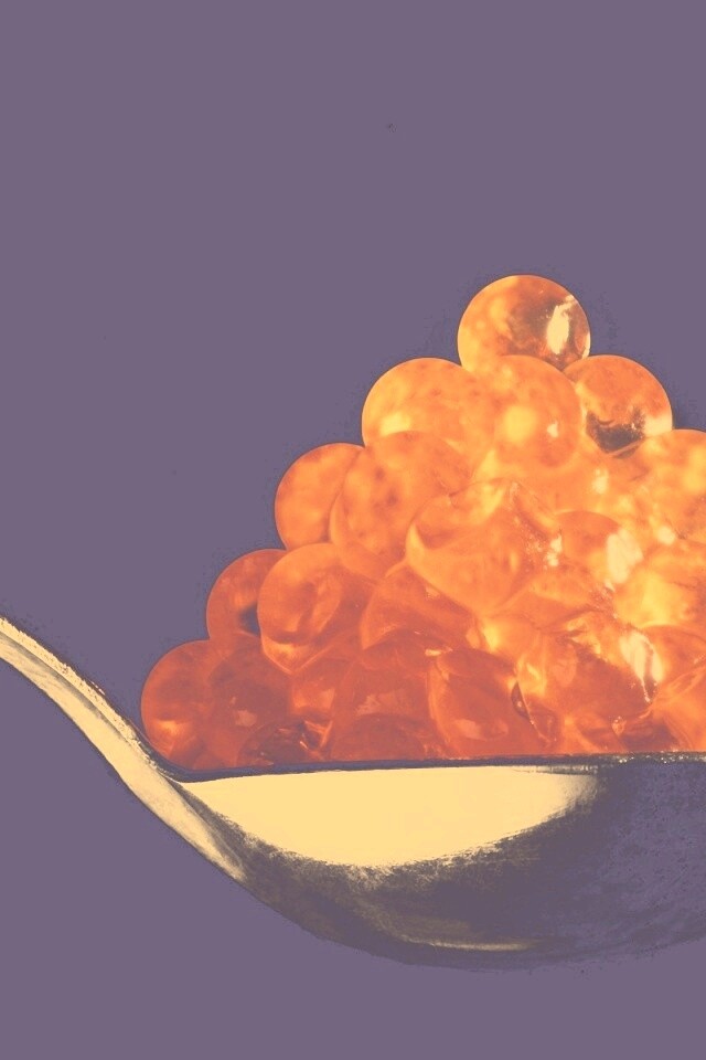 Ложка красной икры обои