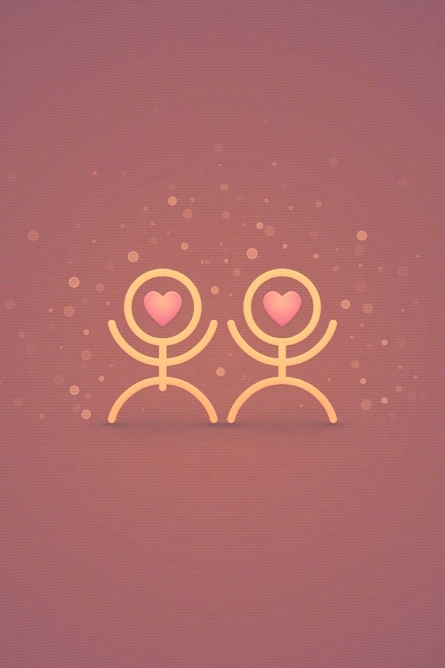 Влюблённые человечки обои