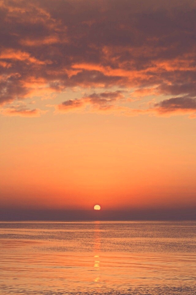 Багровый закат обои