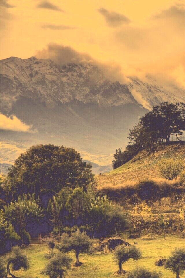 Горный пейзаж обои