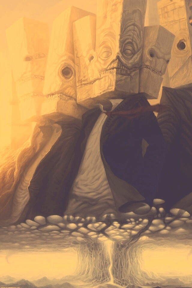 Каменные головы обои