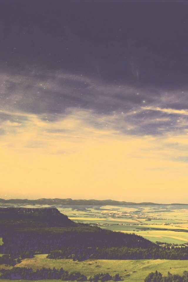 Вид на равнину обои