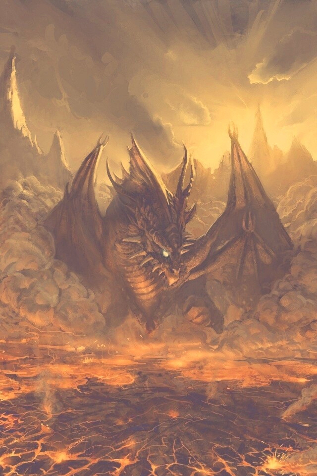 Огненный дракон обои