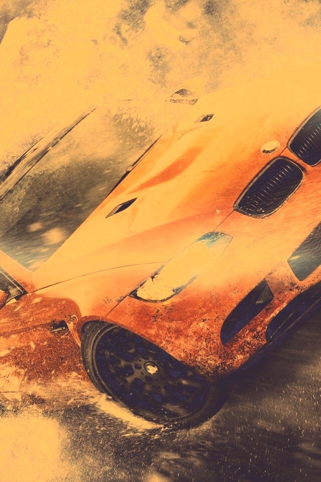 Погоня за оранжевым BMW обои