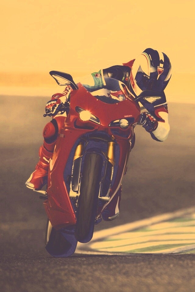 Мотоциклист на заднем колесе обои