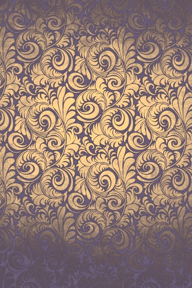 Черный фон с узорами и завитками обои