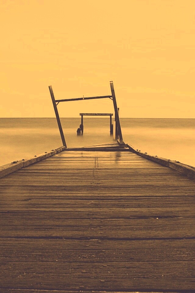 Мостки до горизонта обои