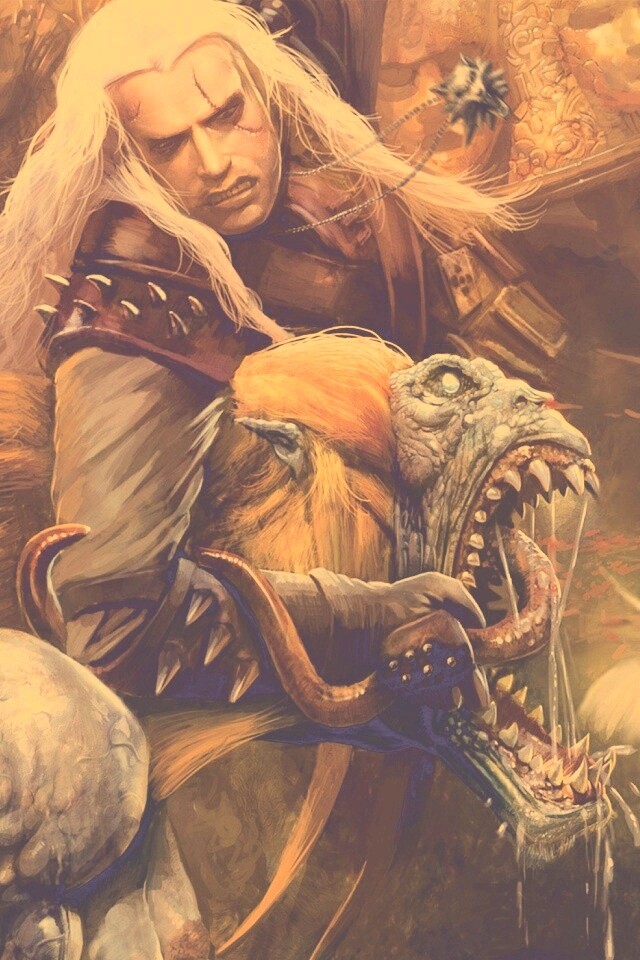 Ведьмак и монстр обои