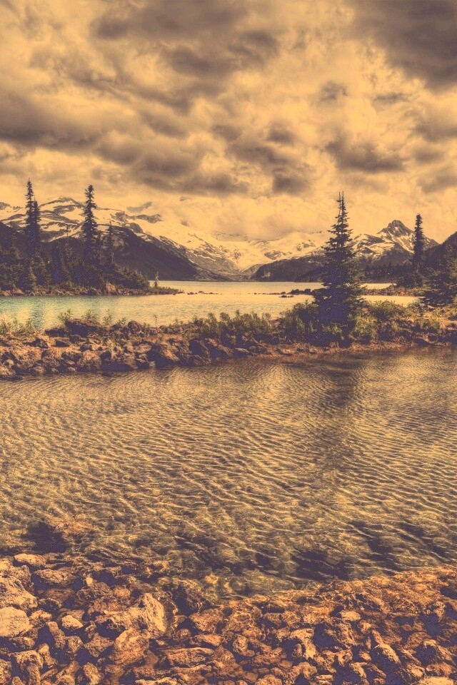 Горная река обои