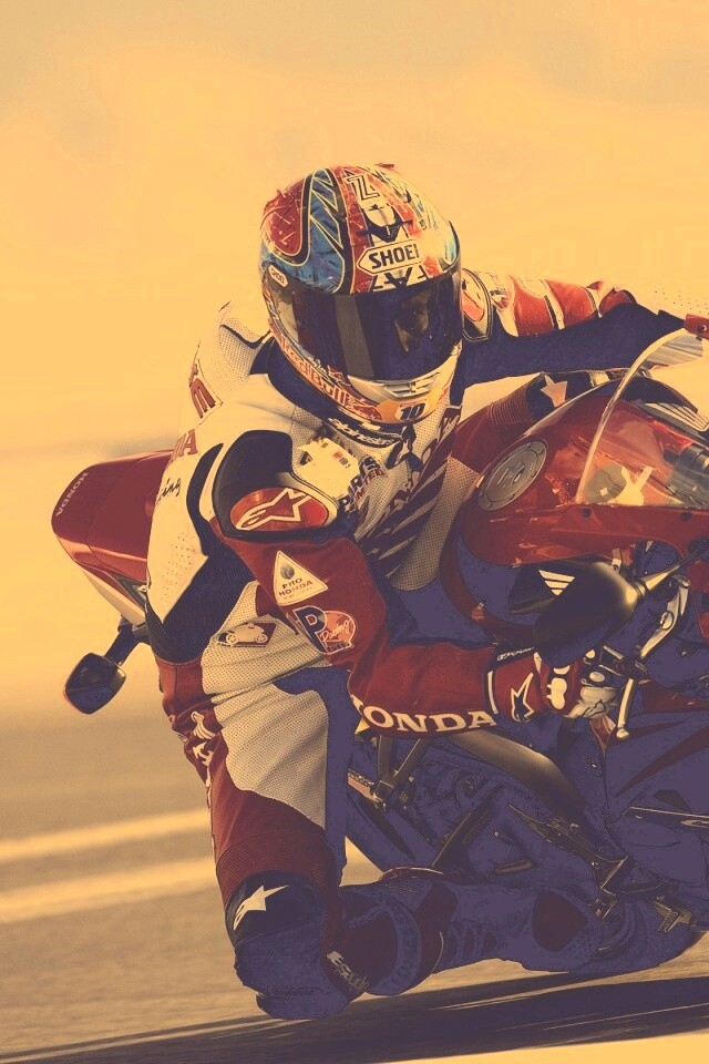 Мотоциклист на Хонде обои