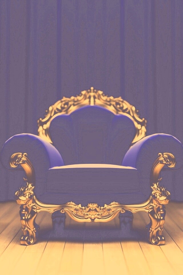 Королевское синее кресло обои