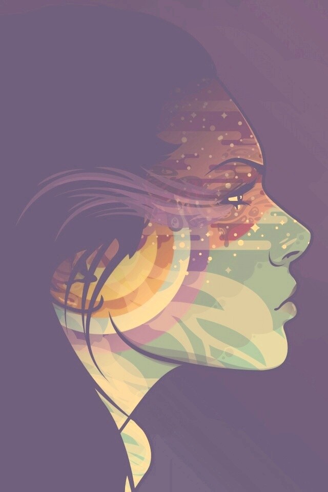 Профиль девушки обои