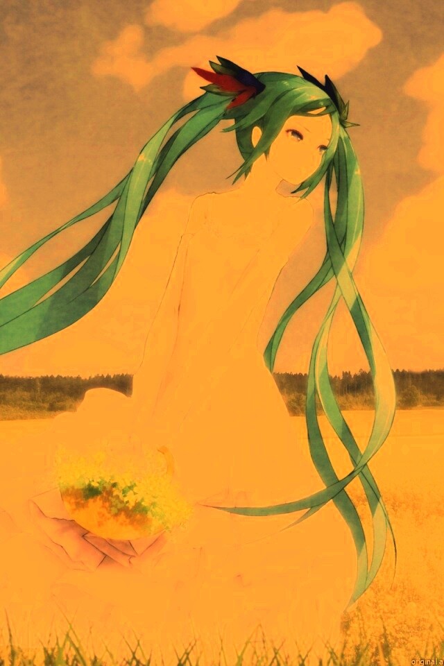 Хатсуне в поле обои