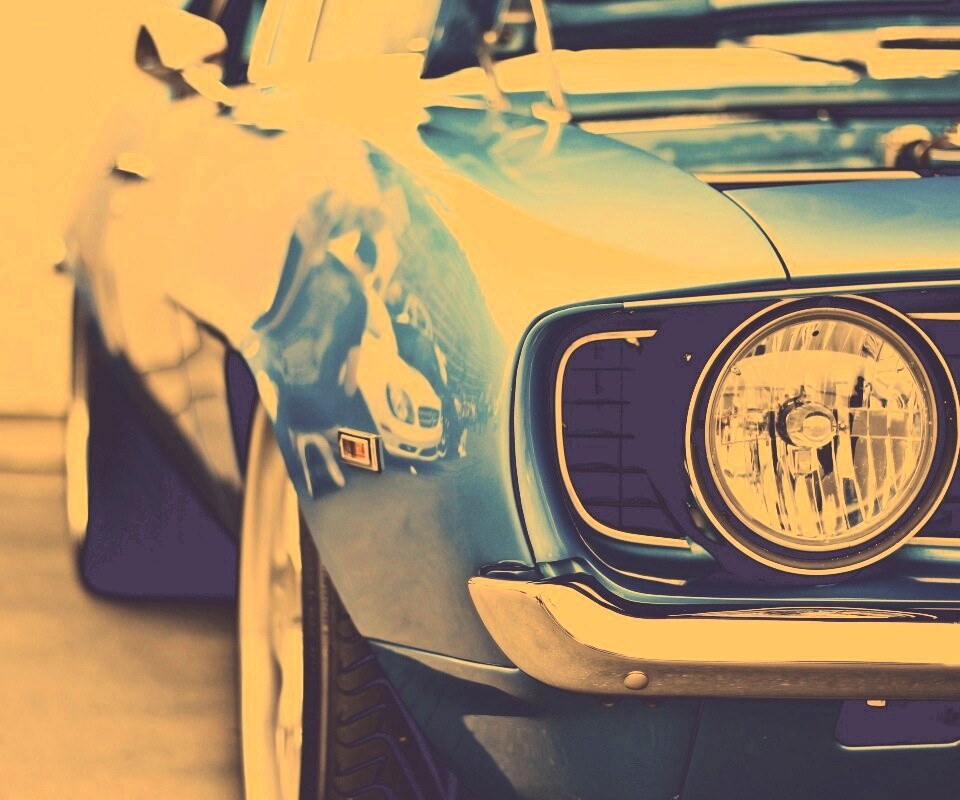 Синяя машина обои