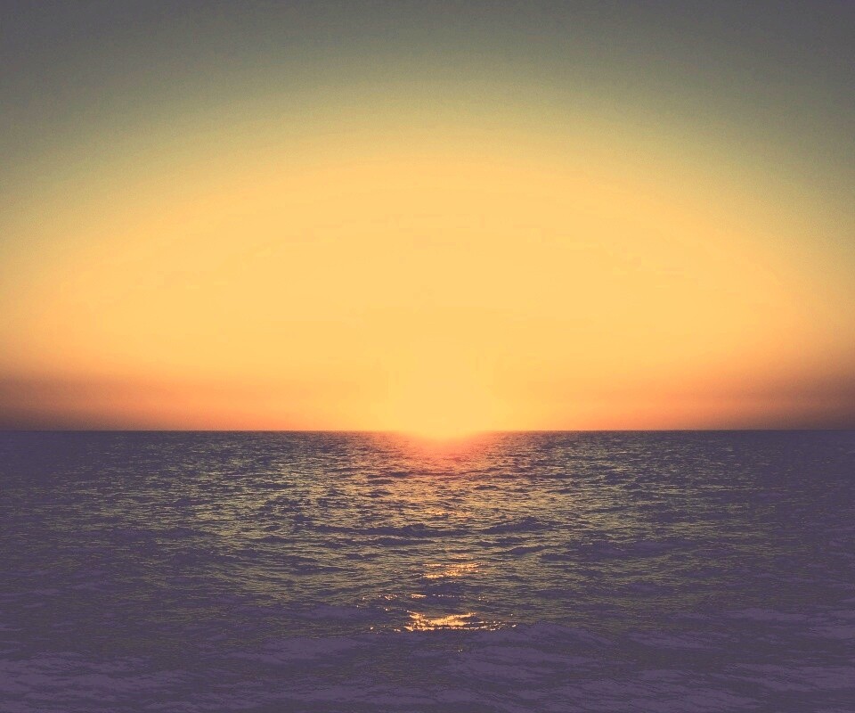 Заходящее солнце обои