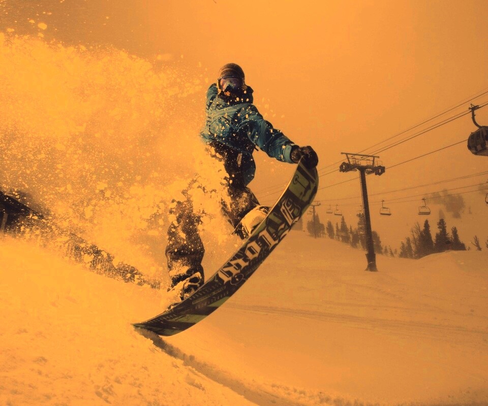 Сноубордист обои