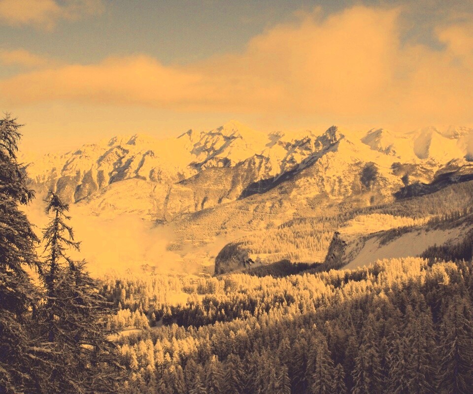 Горный пейзаж обои