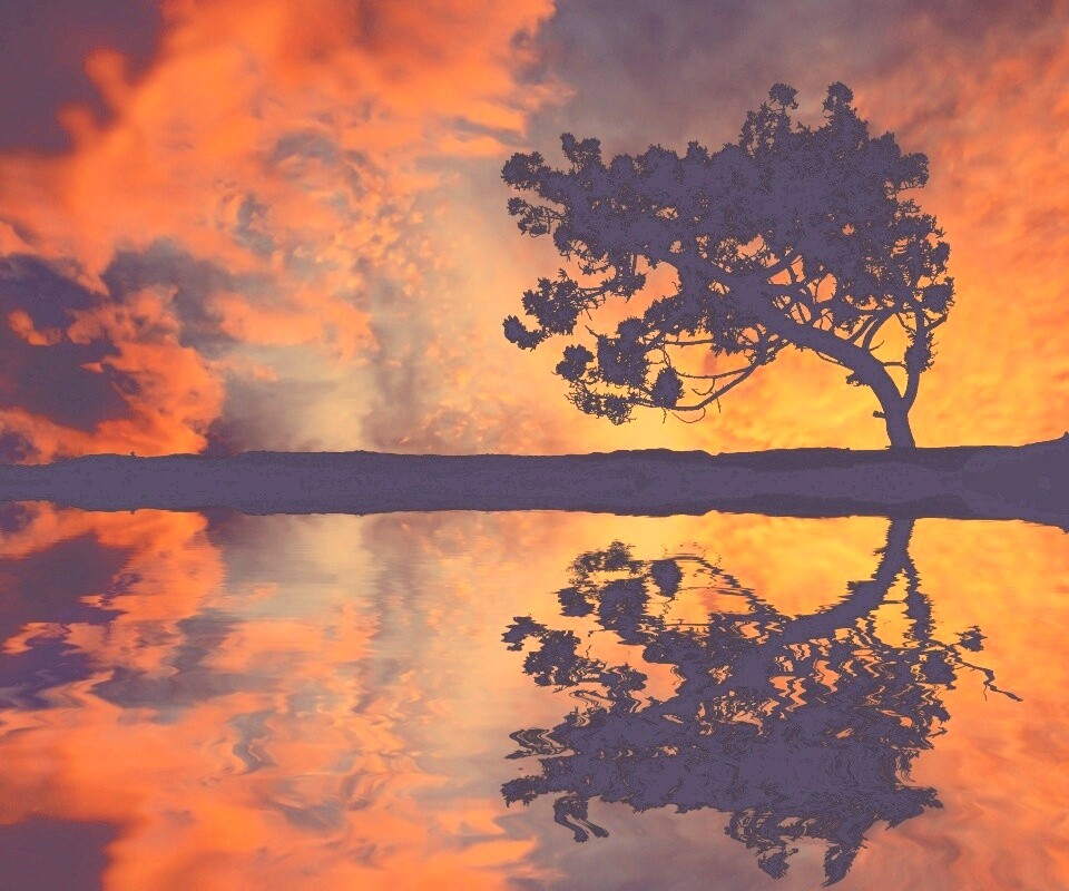 Зеркальное озеро обои