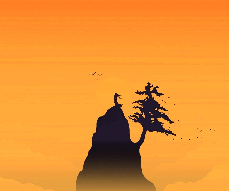 Одна на вершине обои