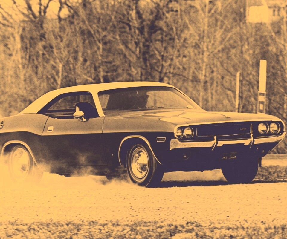 Черно-белое фото Dodge обои
