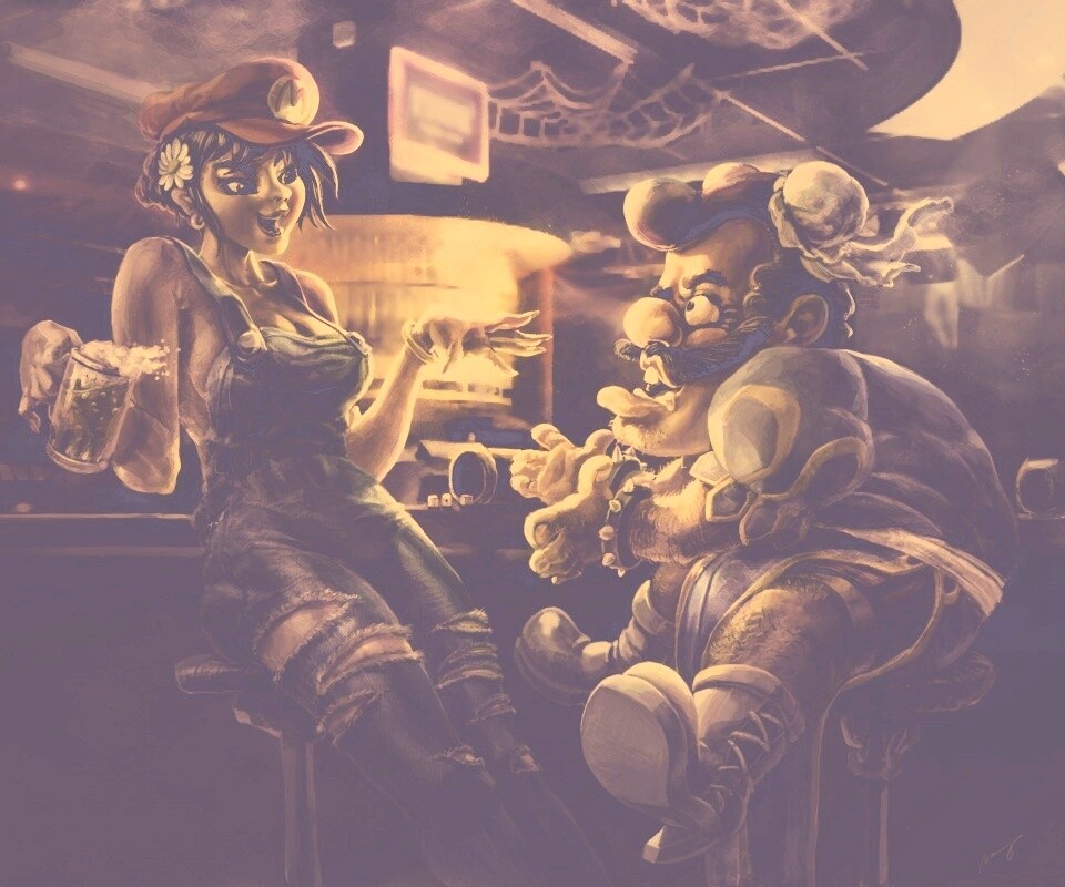 Девушка Марио обои