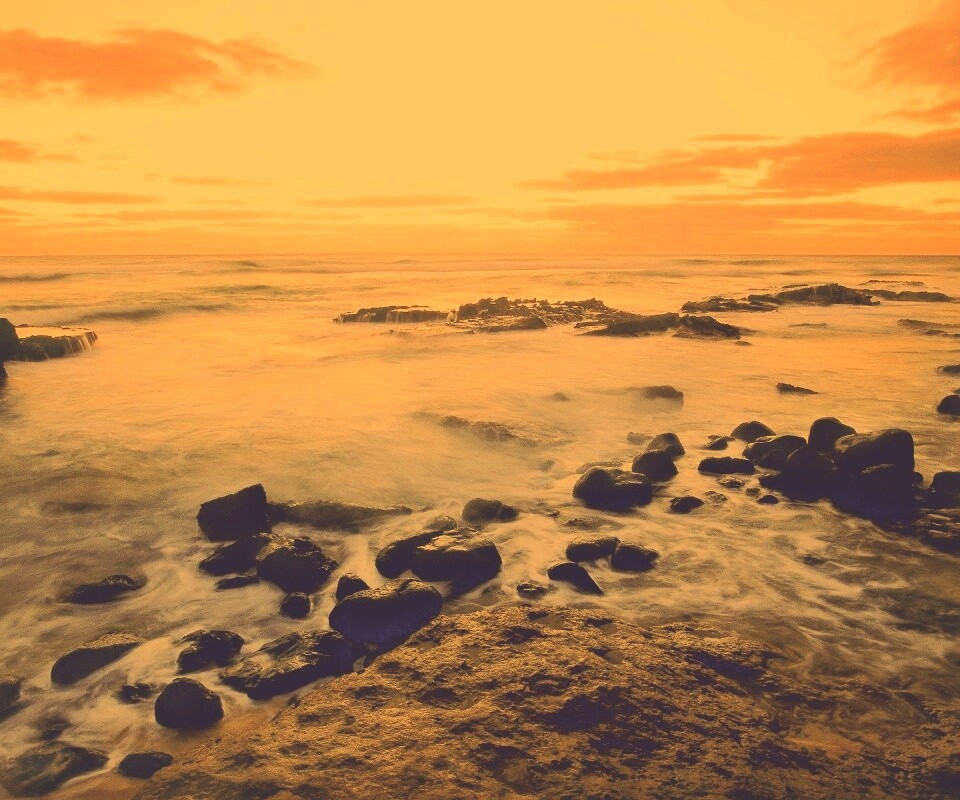 Каменистая отмель обои