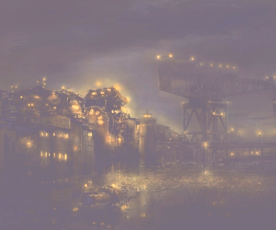 Портовые огни обои