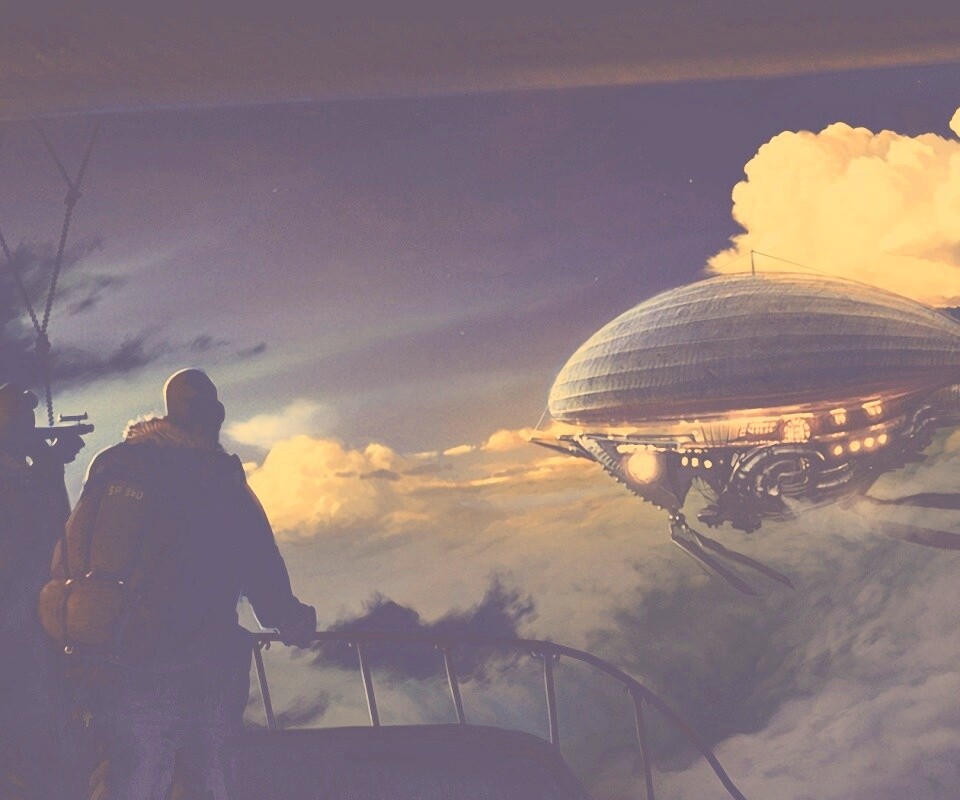 Инопланетный дирижабль обои