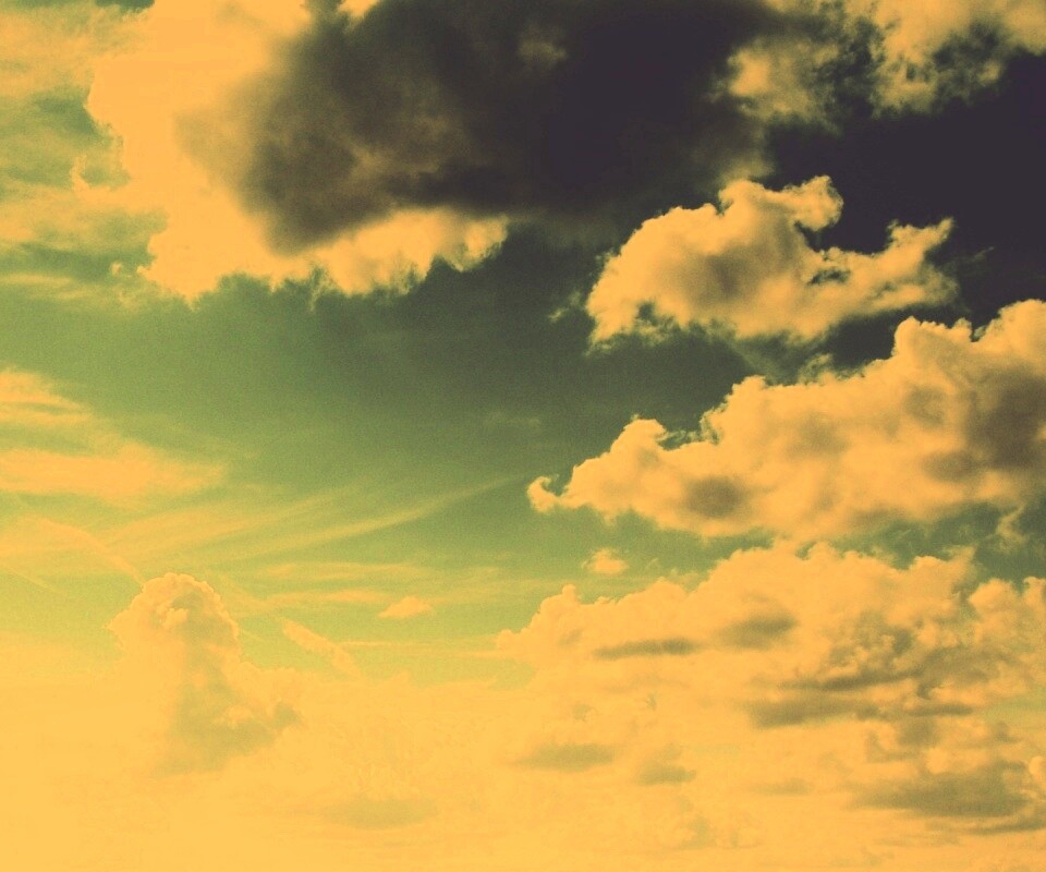 Зеленое небо обои