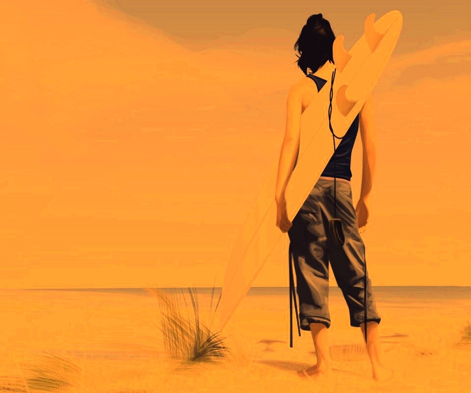 В ожидании волны обои