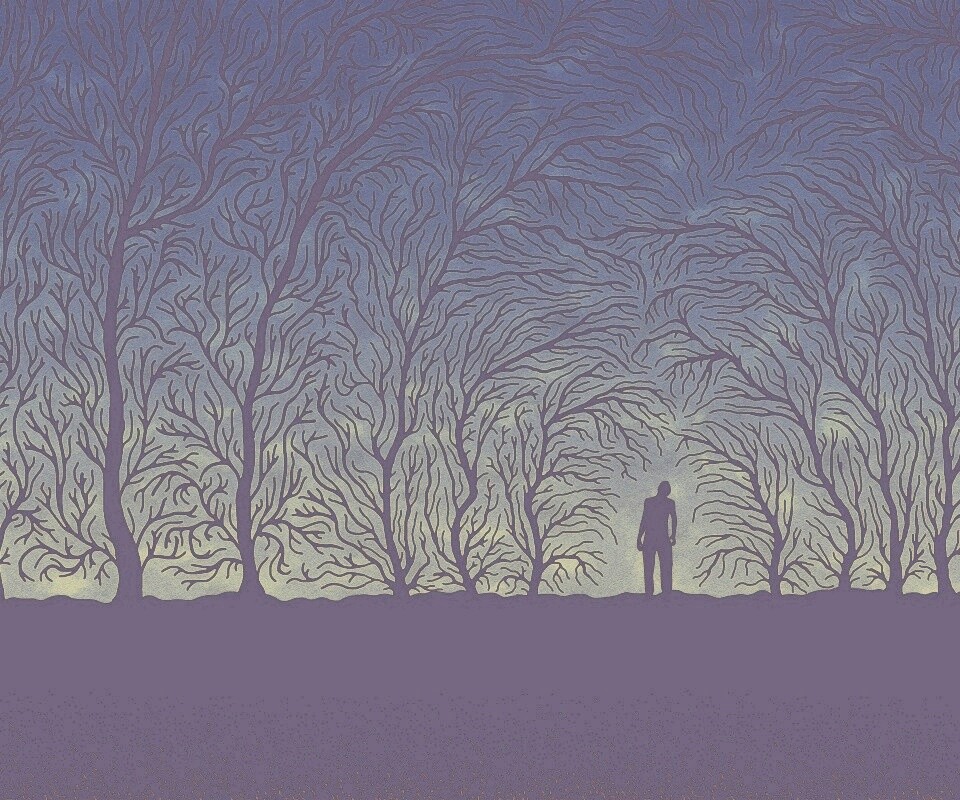 Смыкающиеся деревья обои