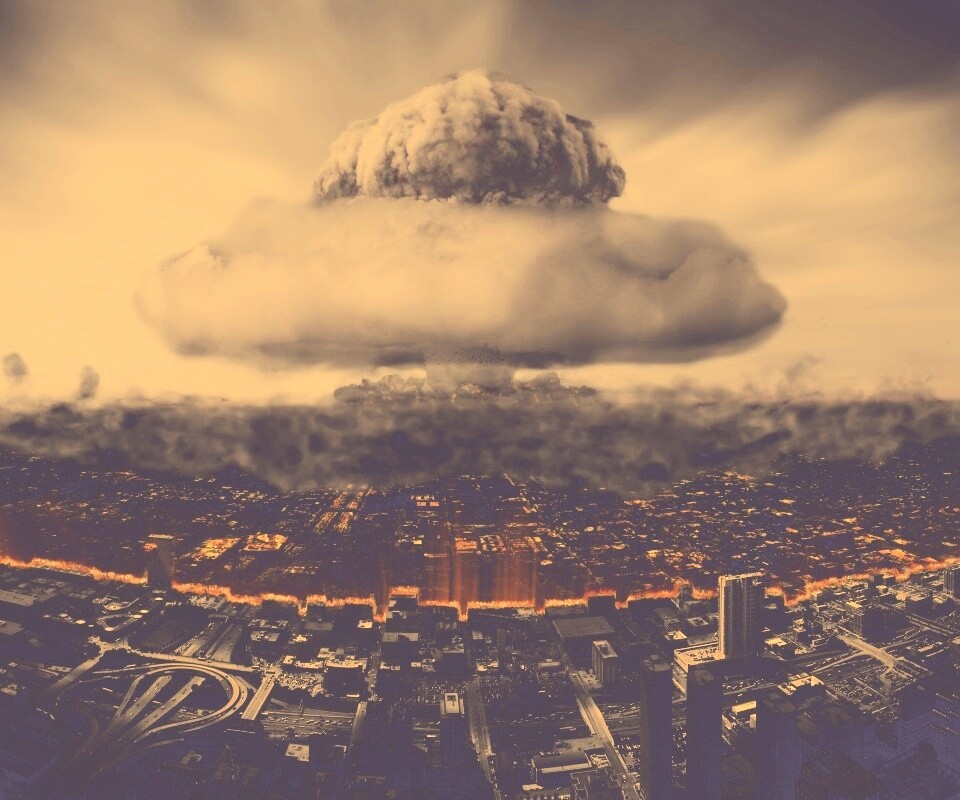 Ядерный взрыв в городе обои