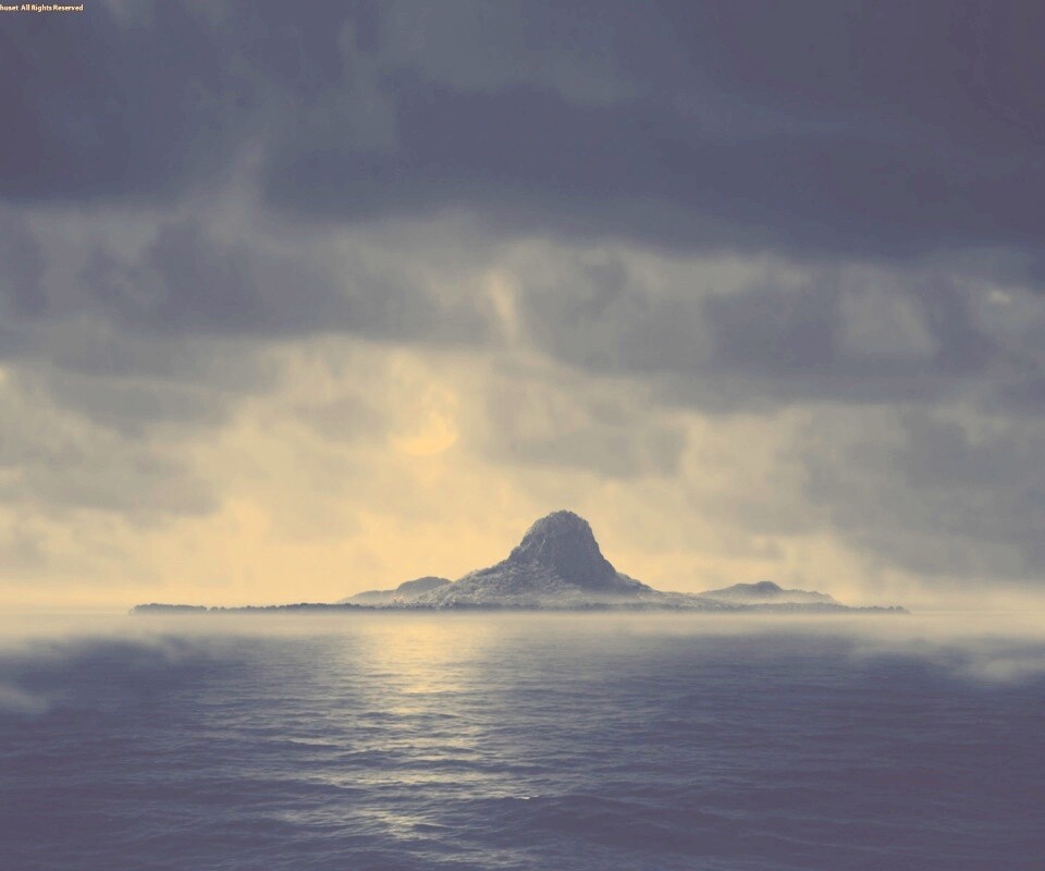 Ночной остров обои