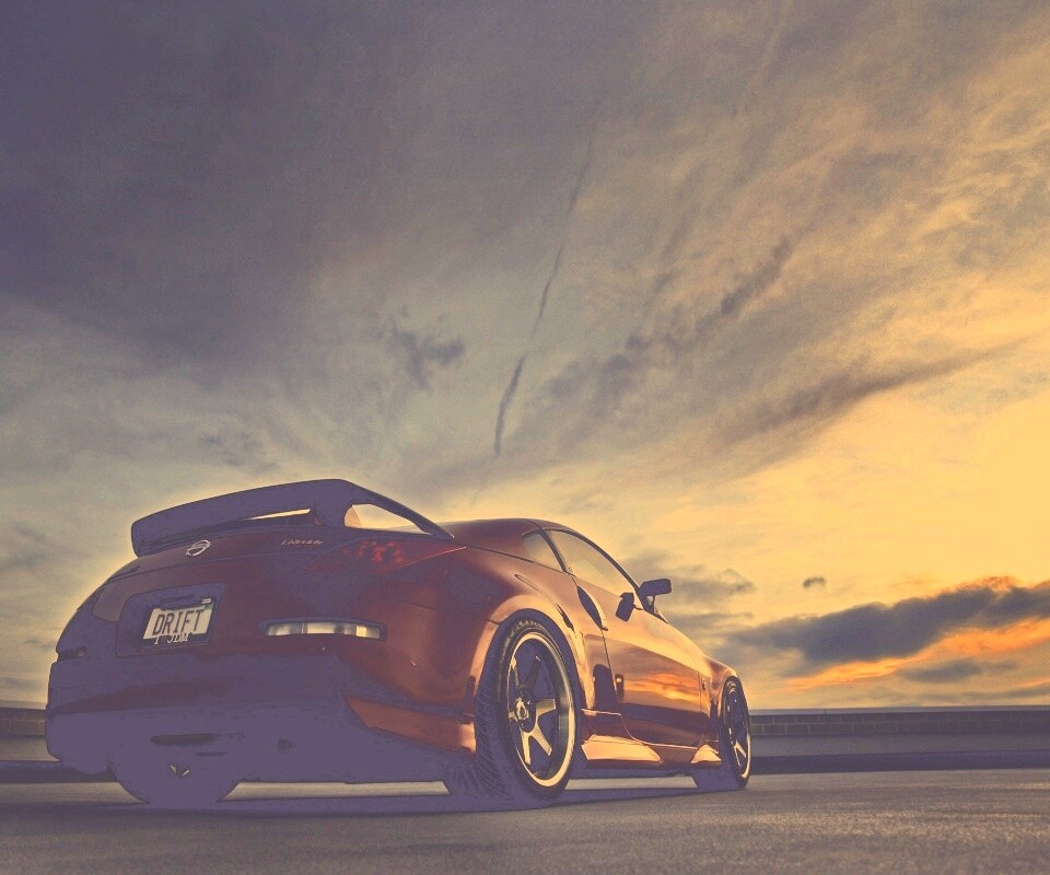 Красный ниссан обои