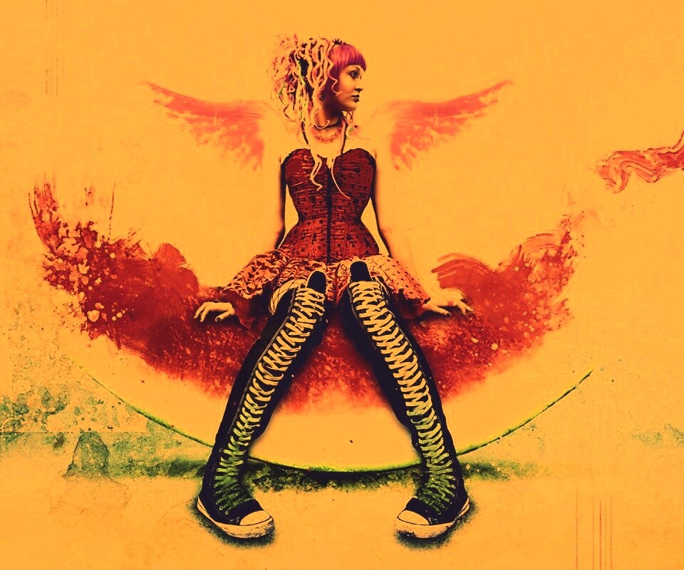 Арбузная девушка обои