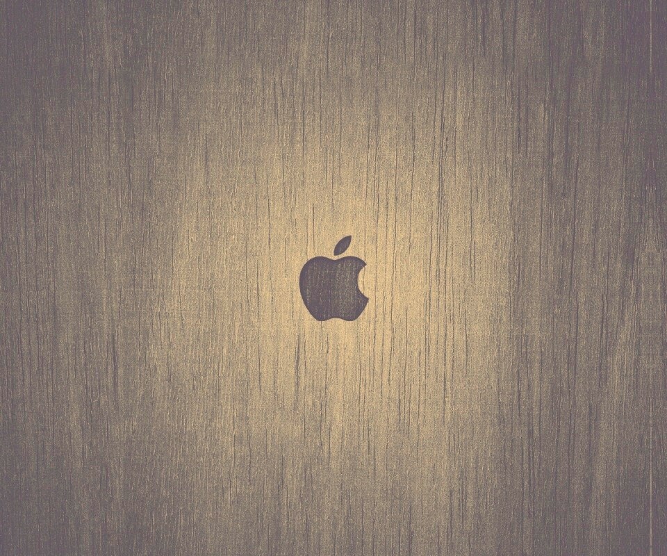 Логотип Apple на доске обои
