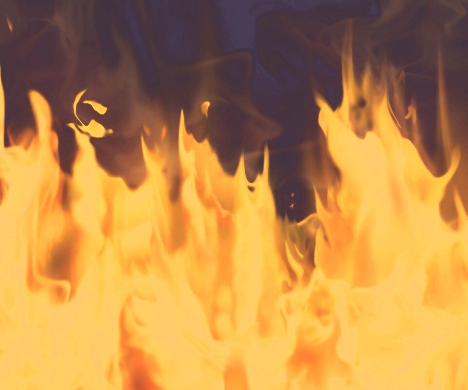 Желтое пламя обои