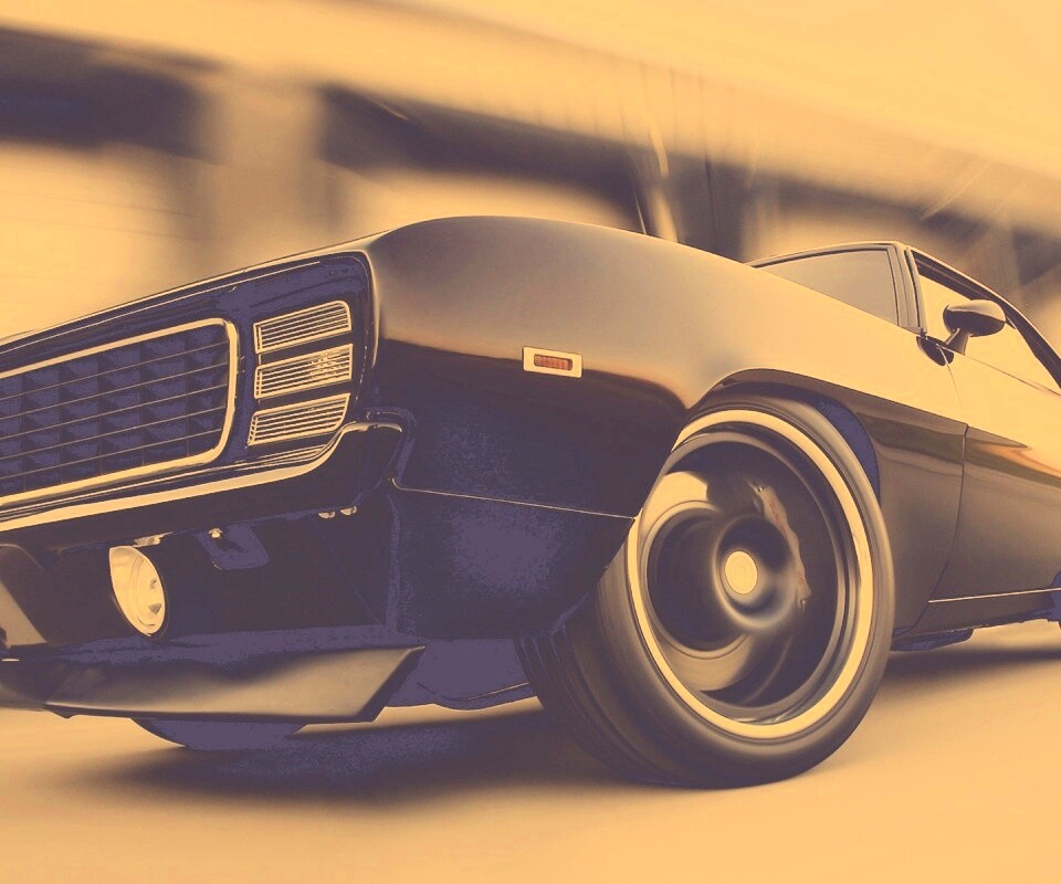 Мускул кар на повороте обои