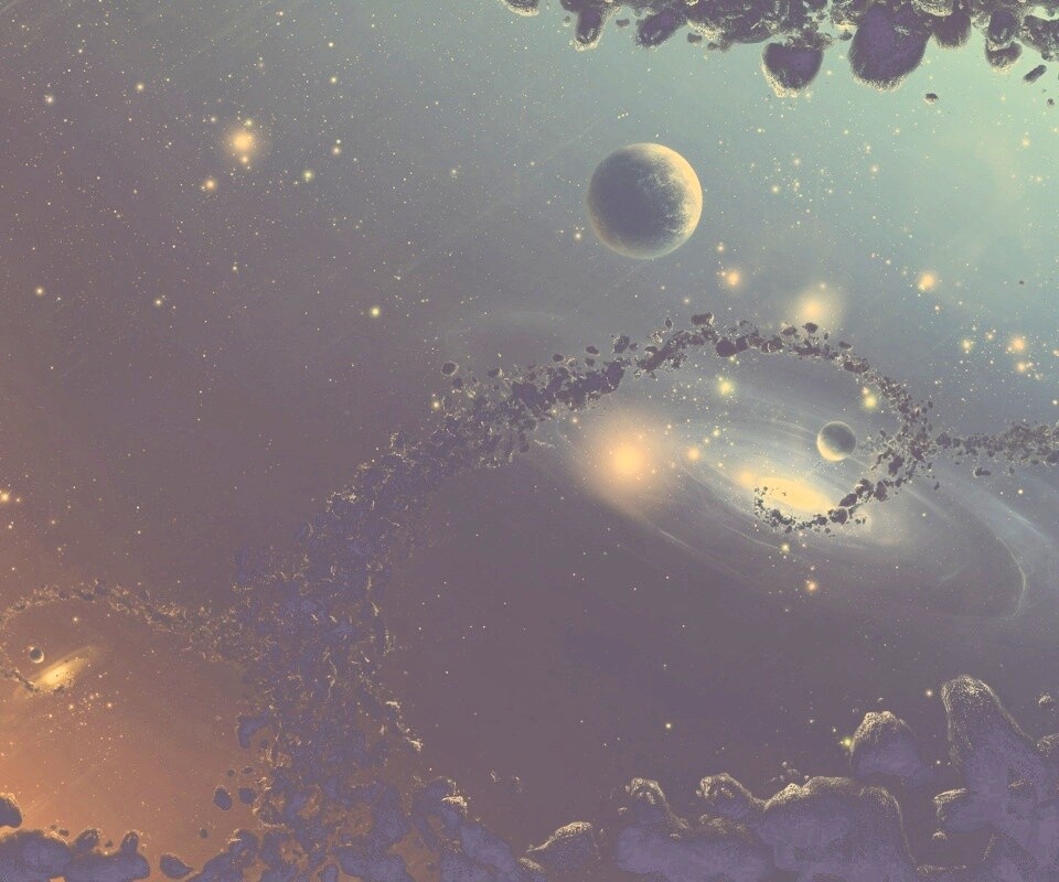 Причудливый пояс астероидов обои