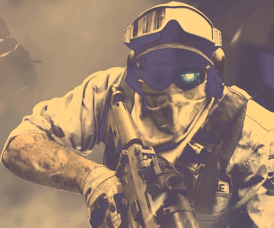 Боец в маске обои