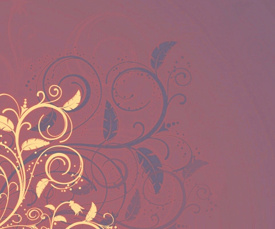 Черно-белые листики на красном фоне обои